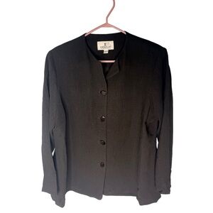 EMMELLE Dark Brown/Black Tunic Top L